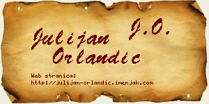Julijan Orlandić vizit kartica